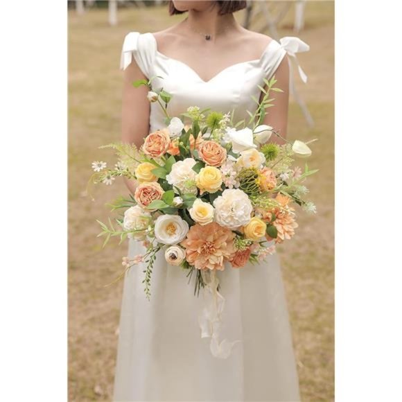 Artificial Flowers Combo Box Set Gradient Color Flower Leaf w/ Stems DIY Wedding - Picture 3 of 6